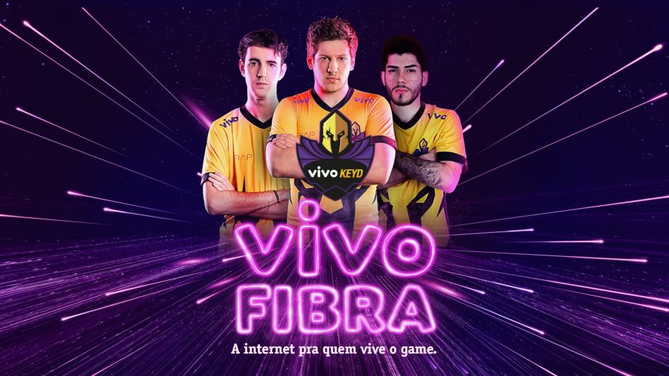Campanha Vivo Fibra com jogadores da Vivo Keyd
